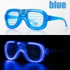 HEYF Mavi Led Işıklı Parti Gözlüğü - Neon Glow Şerit Gözlük 3 Modlu