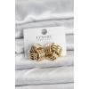 HEYF Pirinç Sarmal Gold Renk Kadın Küpe