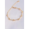 HEYF Vip Seri Pirinç Zirkon Taşlı Gold Renk Halley Model Bileklik