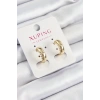 HEYF Xuping Çit Halka Model Gold Renk Kadın Küpe