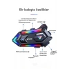HEYF Y20 Motor Kurye Kask Kulaklık Rgb Modlu Bluetooth Motosiklet Kulaklık 5.3 Bluetooth Interkom