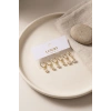 HEYF Yıldız Zirkon Taşlı Gold Renk Pirinç Set Küpe