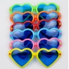 HEYF Mega Boy Büyük Kalp Şekilli Parti Gözlüğü 12 Adet Rengarenk
