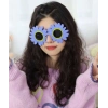 Mor Renk Papatya Şekilli Parti Gözlüğü 18x10 Cm