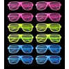 Retro Neon Fosforlu Panjur Gözlük - 12 Adet