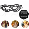 Siyah Renk Kedi Model Dantel İşleme Parti Maskesi 12 No