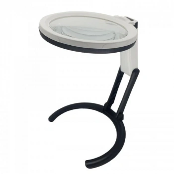 HEYF 2x5x120mm   10 Ledli  Masaüstü Büyüteç