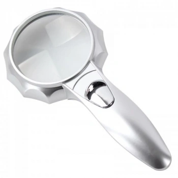 HEYF 4x 6 Led Işık Aydınlatma 75mm Optik Lens El Büyüteç