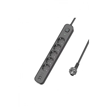 5 Prizli Akım Korumalı Uzatma Kablosu | 2xusb-a + 2xusb-c | 3680w - 2m Kablo