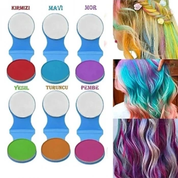 6lı Geçici Saç Tebeşiri Seti