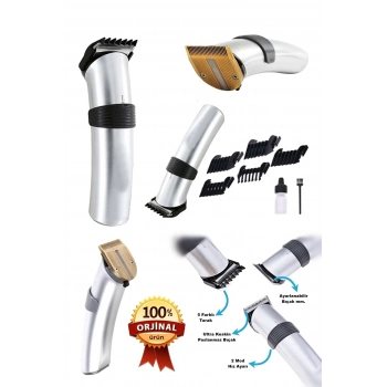 HEYF 609 Profesyonel Şarjlı Saç Sakal Kesme Tıraş Makinesi Erkek Tıraş Makine Seti