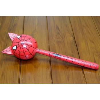 HEYF Ahşap Kedili Spiderman Marakas Tekli Polos:24