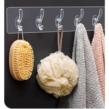 heyf Baysa Şeffaf Silikon Askı 5li Kendinden Yapışkanlı