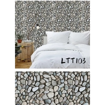 Çakıl Taşı Desenli Yapışkanlı Kaplama Kağıdı  Büyük Boy 3 Metre