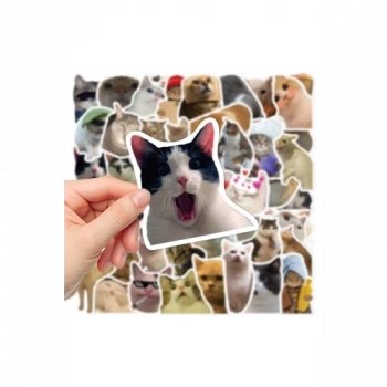 Çılgın Kediler Macbook Notebook Tablet Telefon Ajanda Laptop Defter Sticker Seti