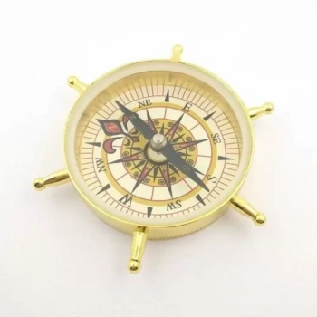 Estetik Tasarım Dümen Model Pirinç Pusula