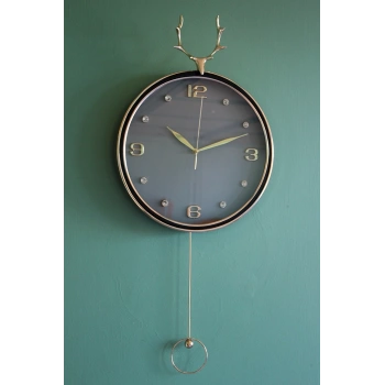 HEYF Geyikli Sarkaçlı Duvar Saati Alk1582