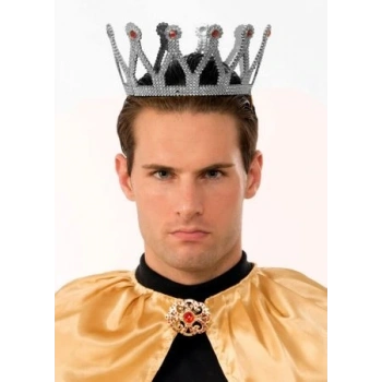 Gümüş Renk Çocuk Ve Yetişkin Uyumlu Kral Tacı