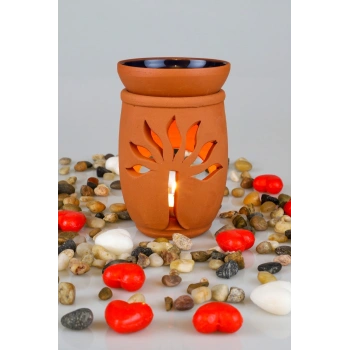 Hayat Ağacı El Yapımı Çömlek Buhurdanlık Tütsülük