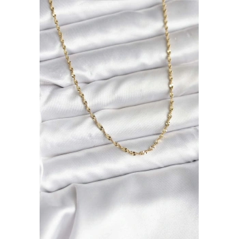 HEYF 14K Gold Renk Kaplama Burgu Model CM Kadın Kolye