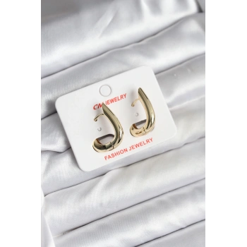 HEYF 14K Gold Renk Kaplama CM Kadın Küpe