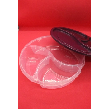 heyf 3 Bölmeli Yuvarlak Saklama Kabı