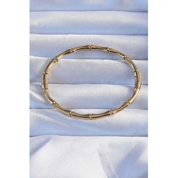 HEYF 316L Çelik Altın Renk Kemik Model Bileklik