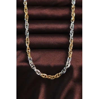 HEYF 316L Çelik Çift Renk Hallow Model Kolye