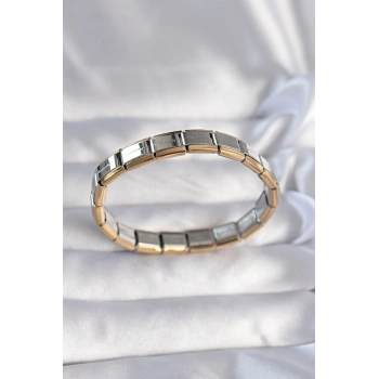 HEYF 316L Çelik Çift Renk Yazılı Nomination Bileklik