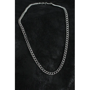 HEYF 316L Çelik Klasik Zincir Model Gümüş Renk Erkek Kolye