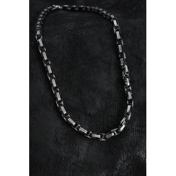 HEYF 316L Çelik Kral Zincir Model Gümüş Renk Erkek Kolye