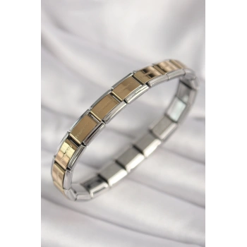 HEYF 316L Çelik Mix Renk Yazılı Nomination Model Kadın Bileklik