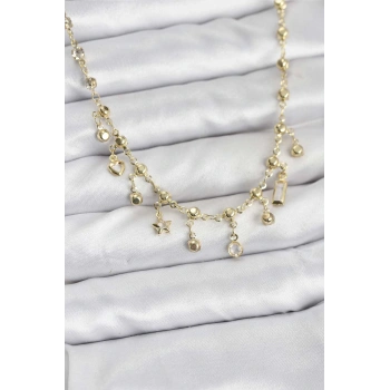 HEYF 316L Çelik Zincir Gold Renk Kolye