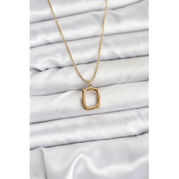 HEYF 316L Çelik Zincir Gold Renk Model Kadın Kolye