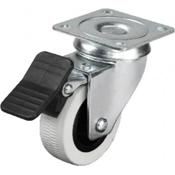 HEYF 334 - 50x20 Mm Çift Bilyalı Tablalı Frenli Teker 4 Adet