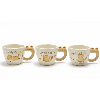 HEYF 3d Kedi Figürlü Kupa Bardak Alk5036