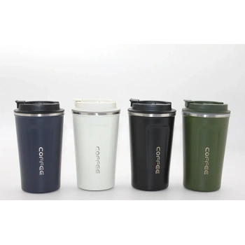 HEYF 500 Ml Paslanmaz Çelik Termos Mug - Çift Katmanlı Sızdırmaz Kahve Kupası Alk3134