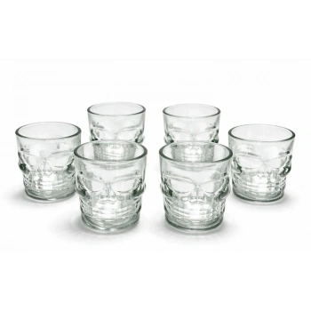 HEYF 6lı Kurukafa Cam Shot Bardağı Alk2152