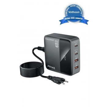 HEYF 65w Masaüstü 4 Portlu Hızlı Şarj Cihazı İstasyonu 2xusb-a, 2xtype-c Giriş,1,5 Mt. Kablo