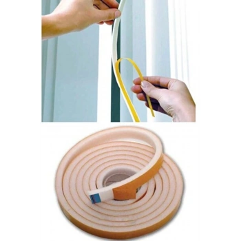 HEYF 9 Metre Pencere Izolasyon Bandı Yapışkanlı Cam Yalıtım Süngeri Rüzgar Soğuk Kesici Pimapen Fitili