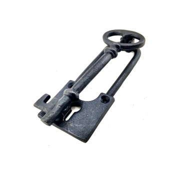 HEYF Antika Tarz Dekoratif Pirinç Anahtar Kapı Tokmağı, Taktak - 170x60mm, Oksit