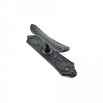 HEYF Antika Tarz Dekoratif Pirinç Çiçekli Pencere Kolu - 165x38 Mm, Oksit