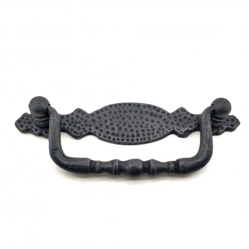 HEYF Antika Tarz Dekoratif Pirinç Dövme Sallantı Kapı Kulbu - 43x118 Mm, Oksit