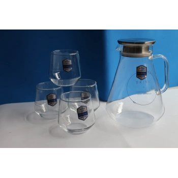 heyf Borosilikat Cam 5 Parça Sürahi Takımı