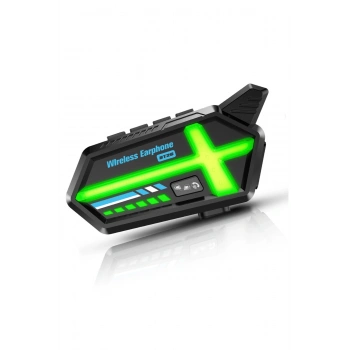 HEYF Bt26 Motosiklet Kask Kulaklık Bluetooth Rgb Işıklı 2 Eşleşme Özellikli 1000 Mah Intercom