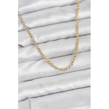 HEYF CM Gold Renk Pirinç Halkalı Model Kadın Kolye