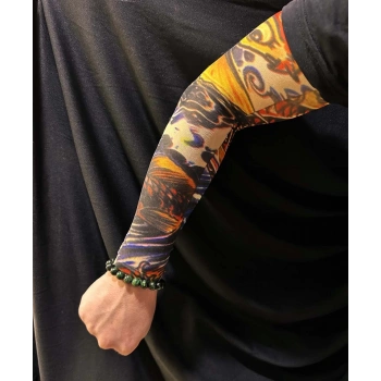 HEYF Çorap Dövme Giyilebilir Kol Bacak Dövmesi Likralı 2 Adet Model 27