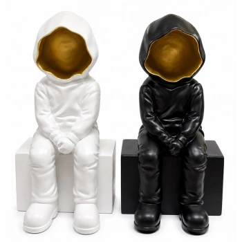 HEYF Dekoratif Polyester Oturan Astronot Biblosu Alk5302