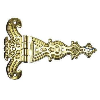 HEYF Dekoratif, Sac Tek Kuyruklu Menteşe - 69x102 Mm, Büyük, Sarı, 1 Adet