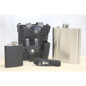 HEYF Deri Kılıflı Matara Seti Alk3929